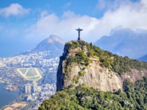 Vue aérienne du Corcovado de Rio