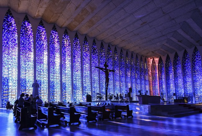Intérieur du sanctuaire Dom Bosco, Brasilia