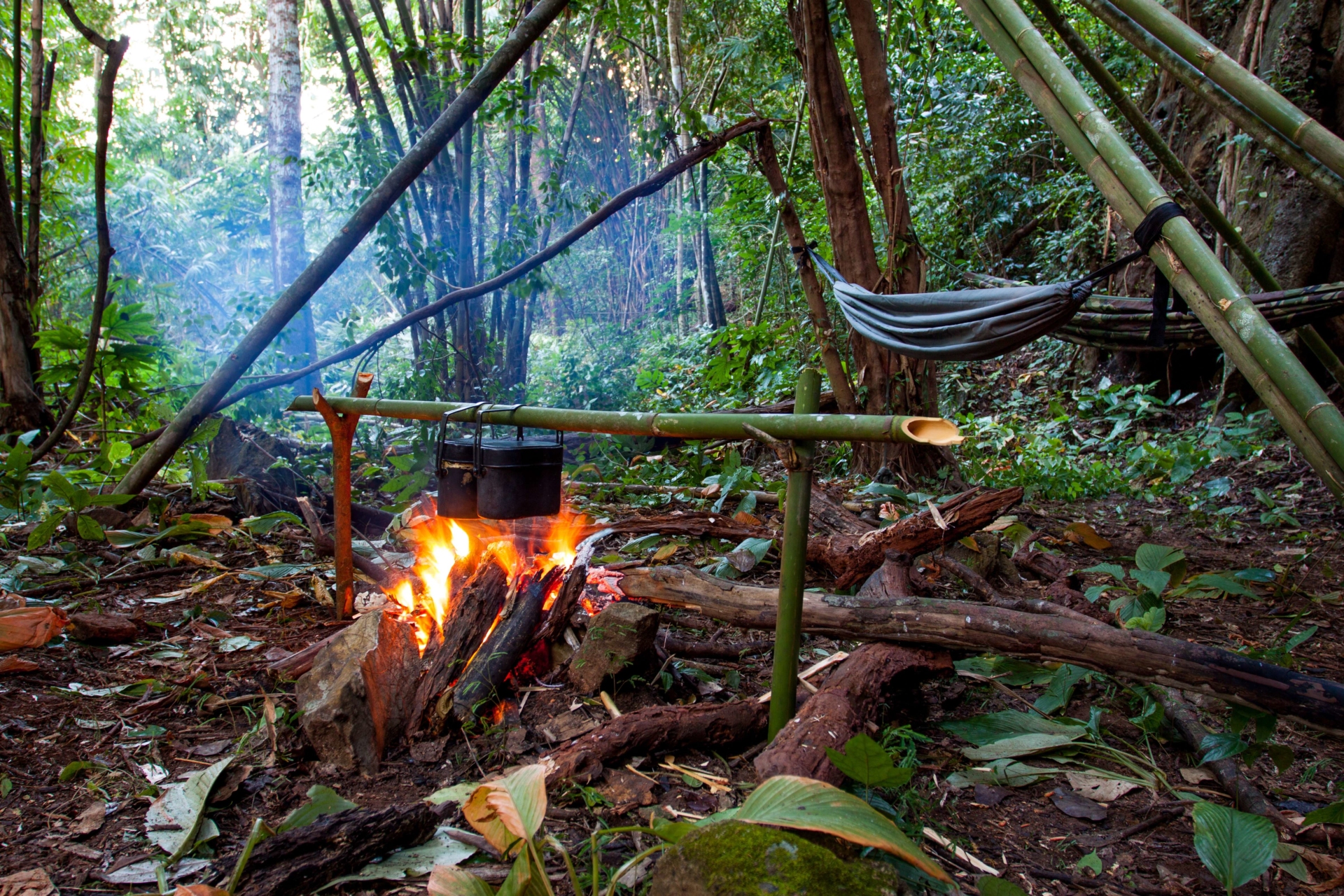 Campement en Amazonie