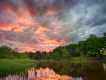 Coucher de soleil d'Amazonie