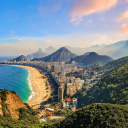 Vue aérienne de Rio de Janeiro au Brésil