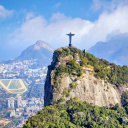 Vue aérienne du Corcovado de Rio