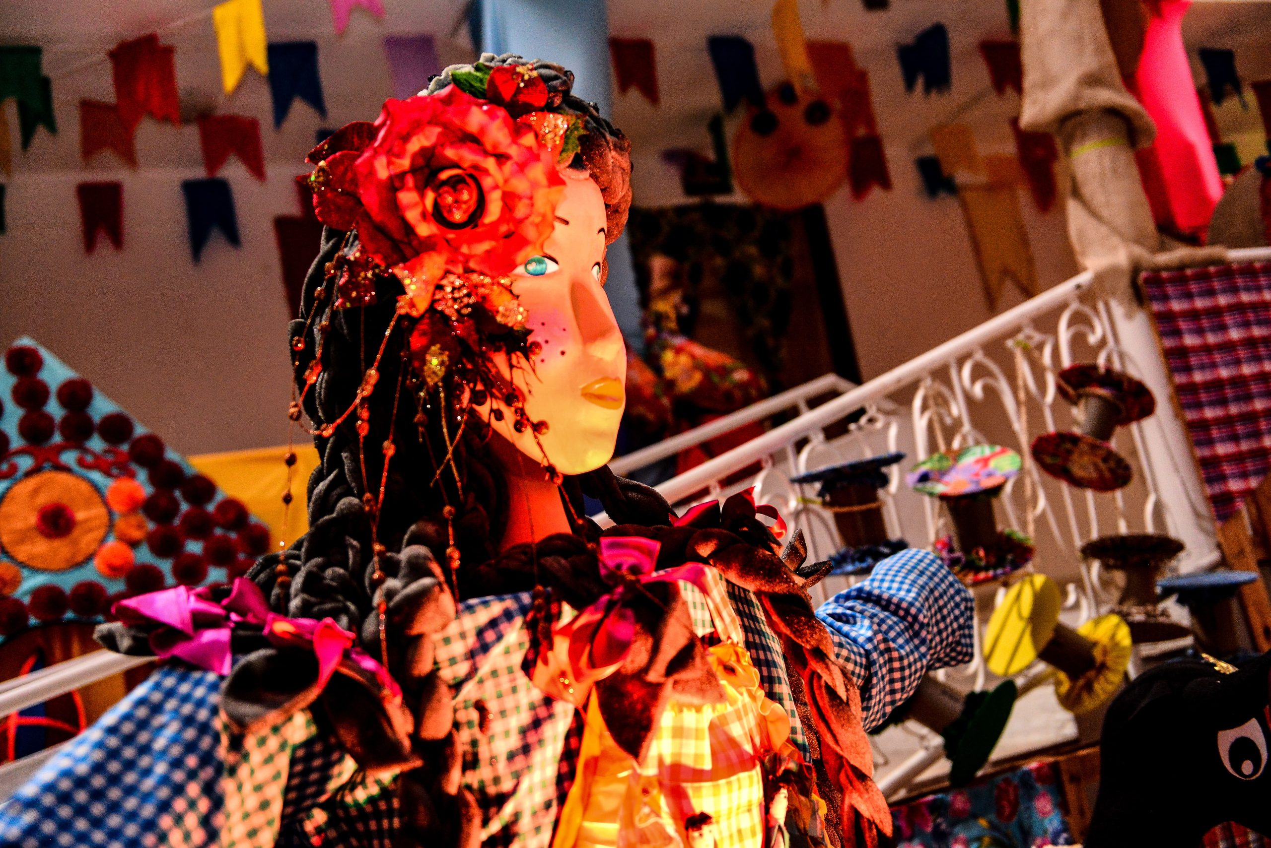 Bonecos gigantes dans la fête culturelle, poupée d'Olinda Carnaval