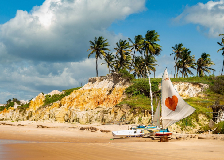 Plage de Canoa Quebrada au Brésil