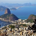 Vue sur la baie de Botafogo de Rio de Janeiro