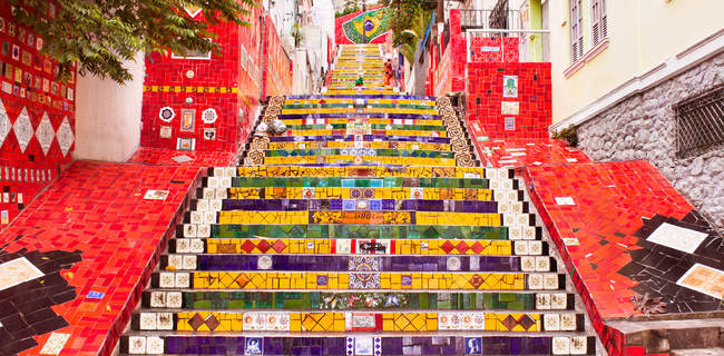 Escaliers Selaron de Santa Teresa à Rio