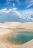 Lagune du désert des Lençois Maranhenses au Brésil
