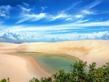 Lagune du désert des Lençois Maranhenses - Brésil