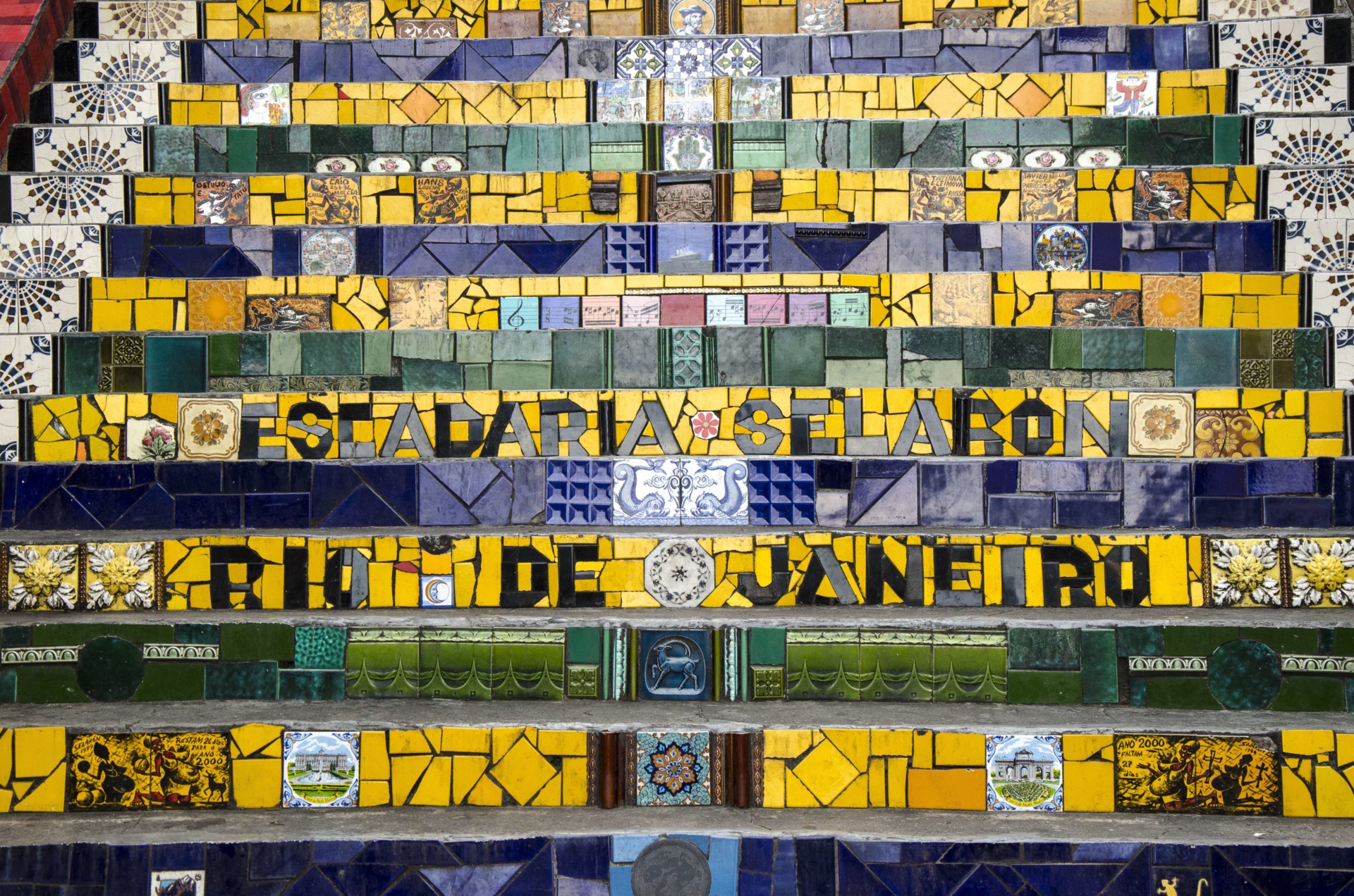 Escaliers de Santa Teresa à Rio de Janeiro