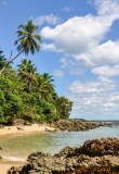 Plage du littoral bahianais au Brésil