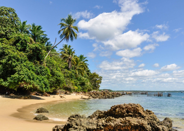 Plage du littoral bahianais au Brésil